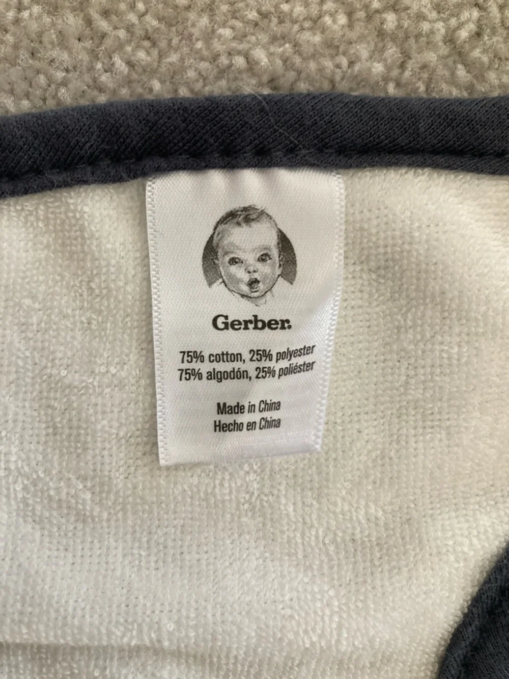 4/$10 - Gerber Gray & White Bib